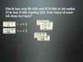 Solving Money Word Problems in Algebra