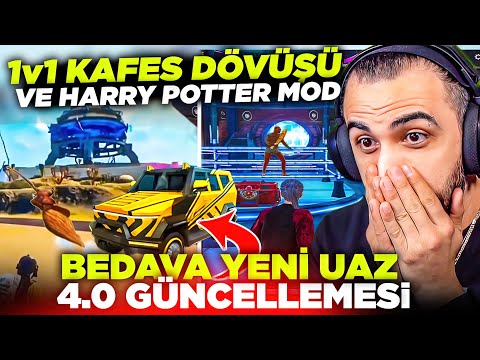 BEDAVA ARABA ALABİLME 😱 1v1 KAFES DÖVÜŞÜ, YENİ HARRY POTTER MODU VE 4.0 GÜNCELLEMESİ | PUBG MOBILE