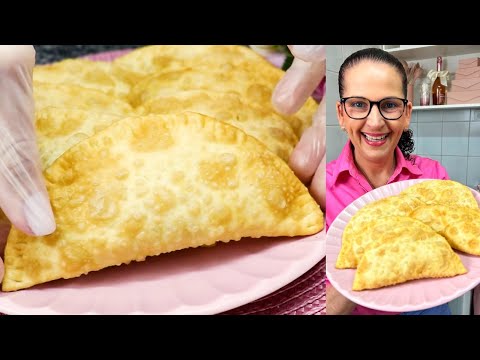 MASSA RÁPIDA DE PASTEL COM 2 INGREDIENTES! FIZ 7 PASTÉIS COM 1 XÍCARA DE FARINHA! - Isamara Amâncio