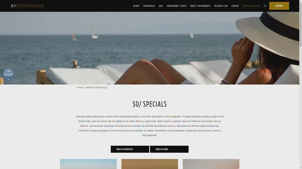 Oferta de empleo para el hotel SO/ Sotogrande Spa & Golf Resort