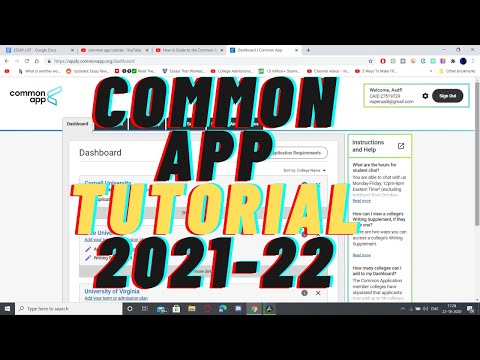 Common app tutorial / 2021 / International student/