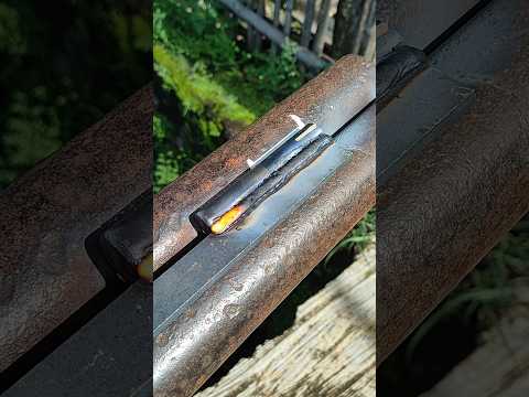 the secret of installing hinges for years and I'm only found out now #welding #shorts #ironwelding