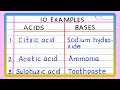 Acids and Bases Examples