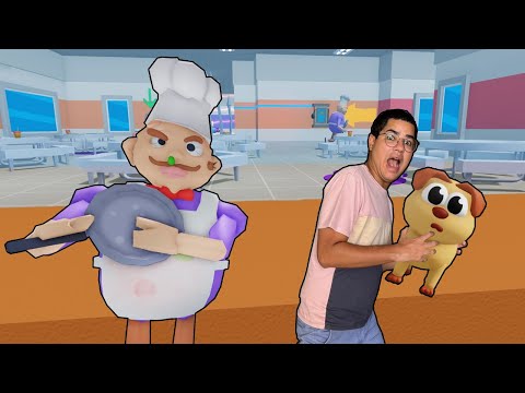 TENHO QUE SALVAR O CACHORRO DO COZINHEIRO MALUCO! (ROBLOX - ESCAPE CHEF KITCHEN OBBY)