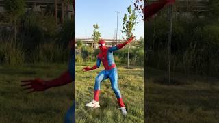 Spiderman got scared🤣#shorts