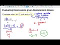 Evaluating Expressions with Replacement Values