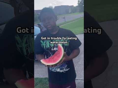 Mom mad at son for eating watermelon #fruit #watermelon #kidsvideo #eatingsounds #asmr