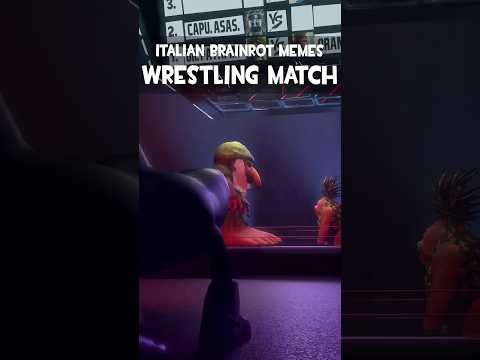 ITALIAN BRAINROT ANIMALS WRESTLING MATCH 2 #italianbrainrot #3d #shorts #brainrot #brainrotanimals