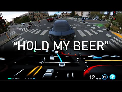 Tesla FSD BETA 10.11 is Overly Confident