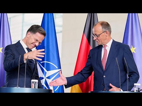 YouTube video thumbnail: Allies Need to Ramp up Arms Production, Nato's Chief Mark Rutte Says in Berlin