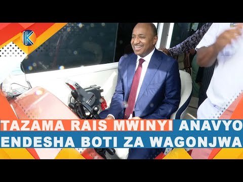 UTAPENDA!! TAZAMA RAIS MWINYI ANAVYOENDESHA BOTI ZA KUBEBEA WAGONJWA