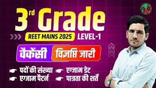 REET MAINS Level 1 Vacancy 2025 | 3rd Grade Teacher Vacancy Level 1