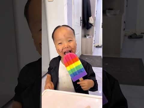 This Is An Ice Cream-Shaped Dishcloth.#cutebaby#funny#vlog#parenting