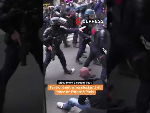 La police charge les manifestants à Paris - Bloquons Tout - 10 Septembre