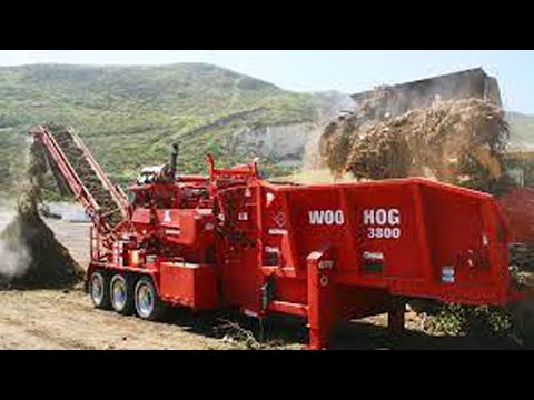 Amazing Modern Wood Chipper Machines Technology, Fastest Powerful Tree Shredder Machines