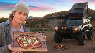 Cooking Pizza out of My Truck (solo camping)