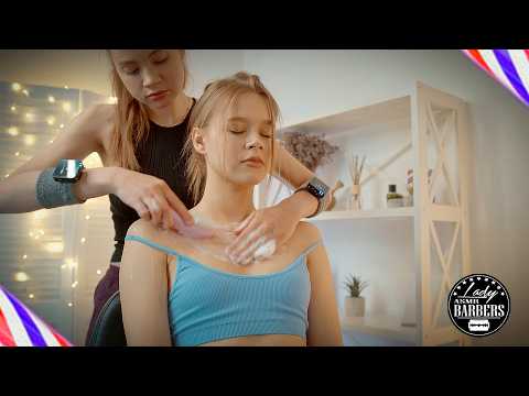 ASMR Shoulders Massage and SPA Mask for skin by Barber Lady Sandra to Emily