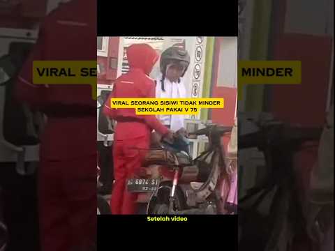 🔥Viral Siswi Tak Minder Sekolah Pakai Yamaha V75 #diaryotomotif #yamahav75 #shorts