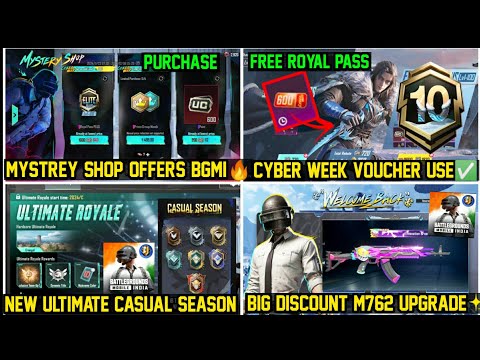 BGMI CYBER MYSTERY CRATE / MYSTERY SHOP BGMI PRIME PLUS/ CYBER WEEK VOUCHER USE / ULTIMATE ROYALE