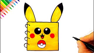 Sevimli Pikachu Defter Çizimi - Sevimli Defter Çizimi - Cute Pikachu Notebook Drawing