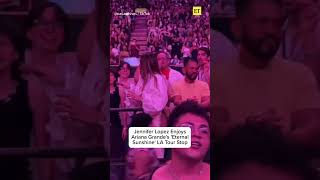 #jenniferlopez enjoys #arianagrande's  #eternalsunshinetour in LA