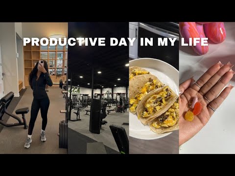 productive 24 hrs in my life/ night routine + gym sesh + skin care + meal prep etc