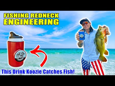 Drink Koozie Fishing Reel - I Can't Believe This Worked !!!!