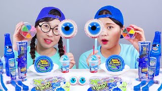 ASMR MUKBANG BLUE FOOD DESSERT 파란색 음식 먹방 DONA 도나