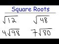 Simplifying Square Roots Quiz