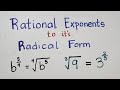 Rational Exponents and Radical Forms