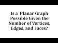 Euler's Formula and Planar Graphs