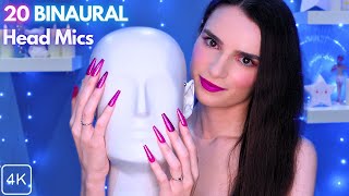 ASMR NEXT LEVEL 🔥 Mic Scratching & Tapping on 20 BINAURAL Head Mics ⚠️ INSTANT SLEEP ⚠️ No Talking