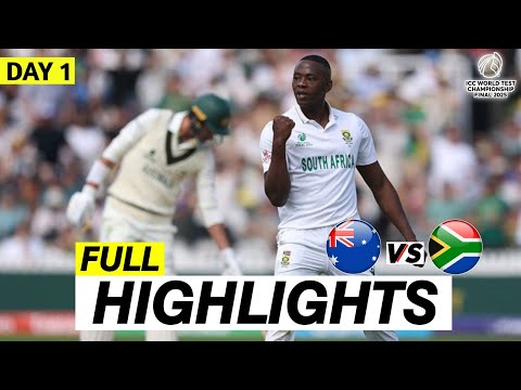 Australia vs South Africa WTC Final Day 1 Highlights | AUS vs SA WTC Final Day 1 Full Highlights