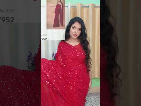 What I Ordered Vs What I Got PartyWear Saree Special | Sequence Saree Under 1000 #shorts