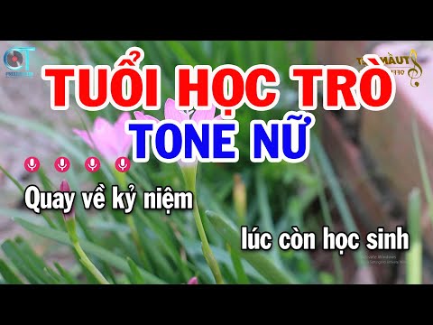 Karaoke Tuổi Học Trò Tone Nữ ( Em ) Nhạc Sống Hay || Karaoke Tuấn Kiệt