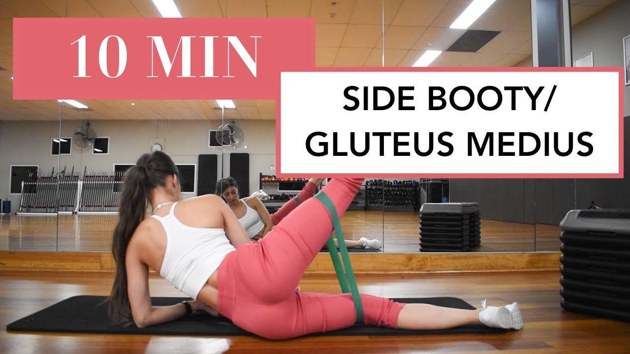 10 MIN SIDE BOOTY - GLUTEUS MEDIUS - Round Booty Workout At Home - Beginners - Resistance Bands - getfitbyivana