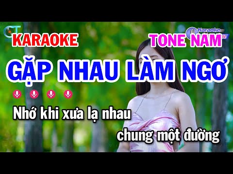 Karaoke Gặp Nhau Làm Ngơ Tone Nam Nhạc Sống Cha Cha