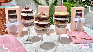 Haz crecer tu negocio 🚀 IMPRESIONA a clientes y amigos🍷 COPAS DE PASTEL de 3 sabores idea para venta