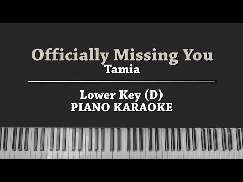 Officially Missing You (LOWER KEY PIANO KARAOKE) Tamia with Lyrics