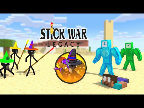 Monster School vs STICK WAR LEGACY VS ELEMENTAL CLOCK MAN BROTHERS - Minecraft Animation