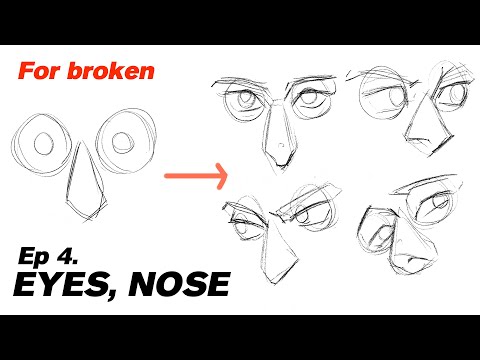 For broken ⭕️ Step 4. EYES & NOSE
