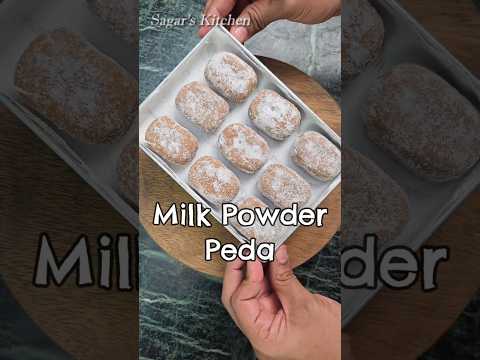 Easy Sweet...Milk Powder Peda Recipe #Shorts