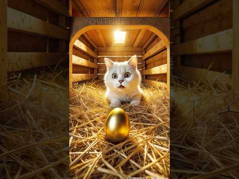 Golden Egg Heist: The Cat’s Sneaky Scheme! 😼🥚🐔
