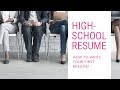 High School Resume Essentials