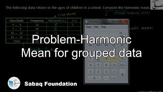 Problem-Harmonic Mean for grouped data