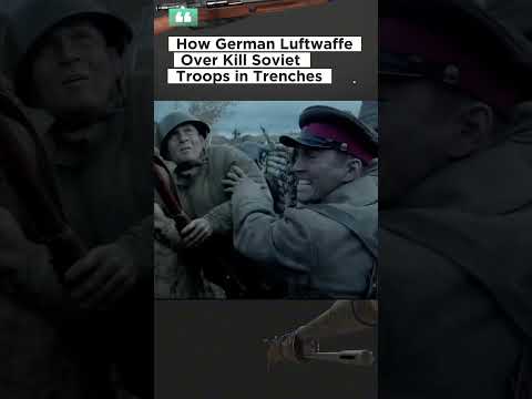 When German Luftwaffe Over Kill Soviet Troops in Trenches  -World War II Trench War