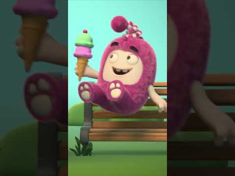 Melty Ice Cream | Oddbods | #Shorts #oddbodsshorts
