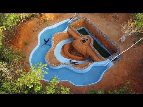 [Full VIDEO] 2 Men Dig To Build Vision Underground House With Pools Waterslide By Ancient Skills