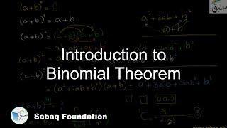 Introduction to Binomial Theorem