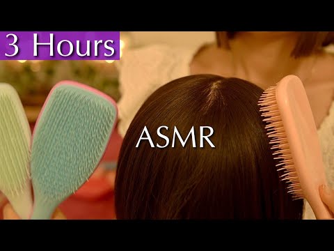 ASMR Winter Night Pampering ❄️🌙 3 Hours of ASMR Hair Brushing for Deep Relax | No Talking